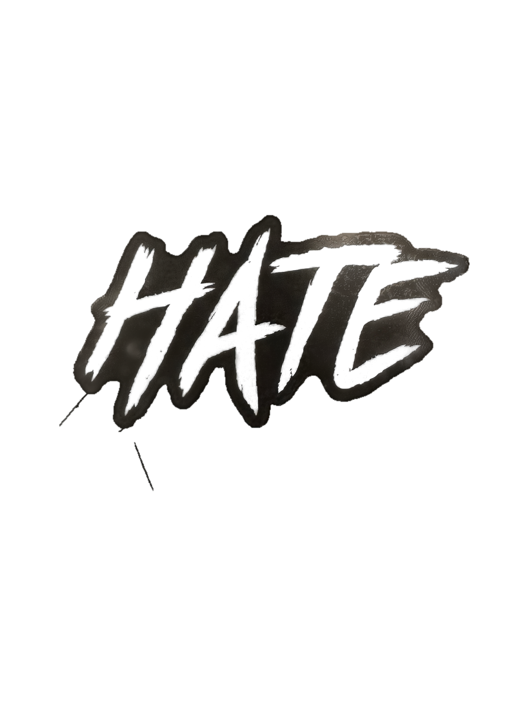 HATE (White) - Sticker