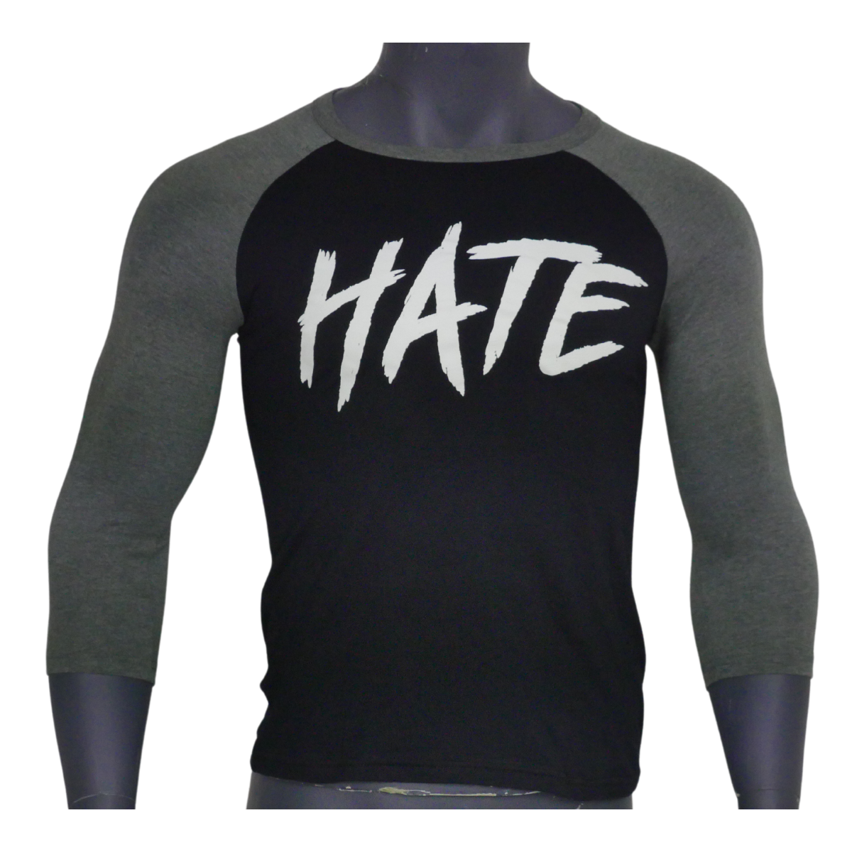 HATE 3/4 Sleeve Shirt Black/Deep Grey