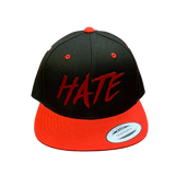 HATE Snapback Hat Red Bill