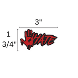 RED HAND HATE Sticker Cut-out
