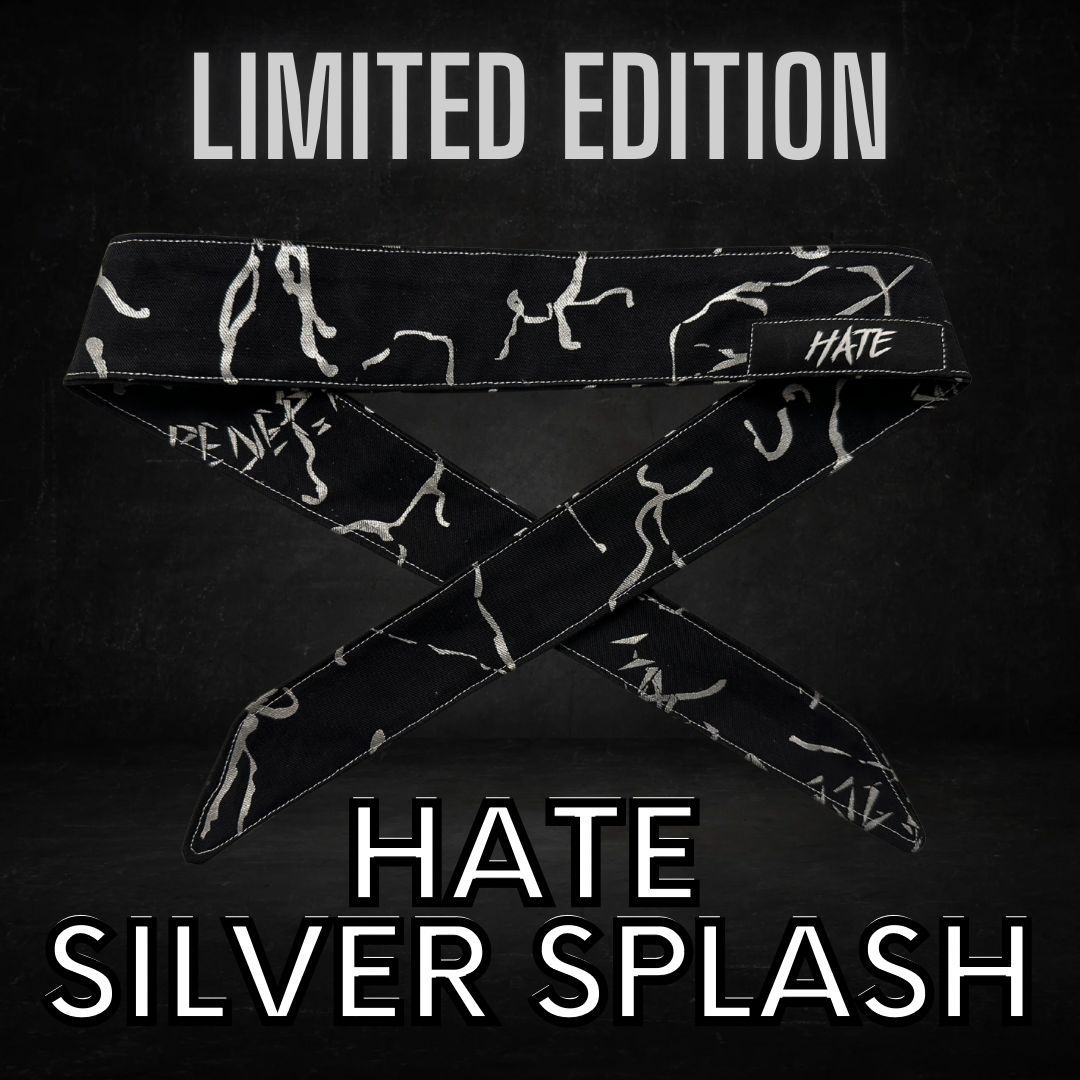 Limited Edition HATE - "SILVER SPLASH" - Headband