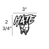 SKULL DRIP HATE Sticker Cut-out